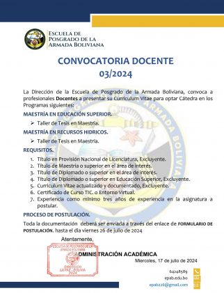 CONVOCATORIA 03-2024